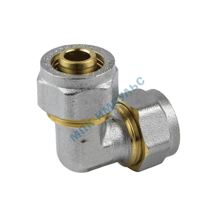 Угольник МП латунь никель обжим Дн 16х90гр ГОСТ 32415-2013 7005 Aquasfera 7005-01 . — изображение 5