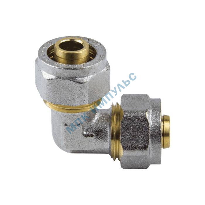 Угольник МП латунь никель обжим Дн 20х90гр ГОСТ 32415-2013 7005 Aquasfera 7005-02 — изображение 6