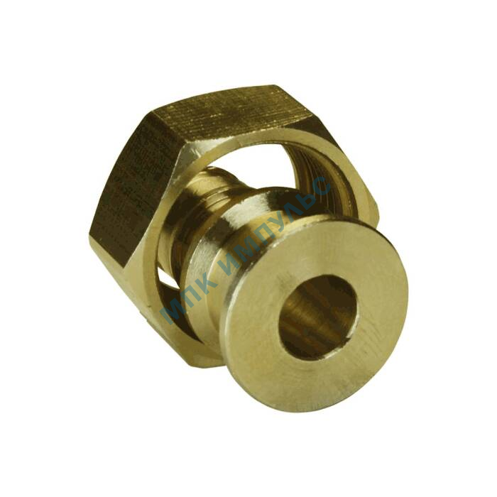 Соединитель для PE-X труб радиальный латунь Дн 20х1" под плоское уплотнение с накидной гайкой без прокладки РОС — изображение 7
