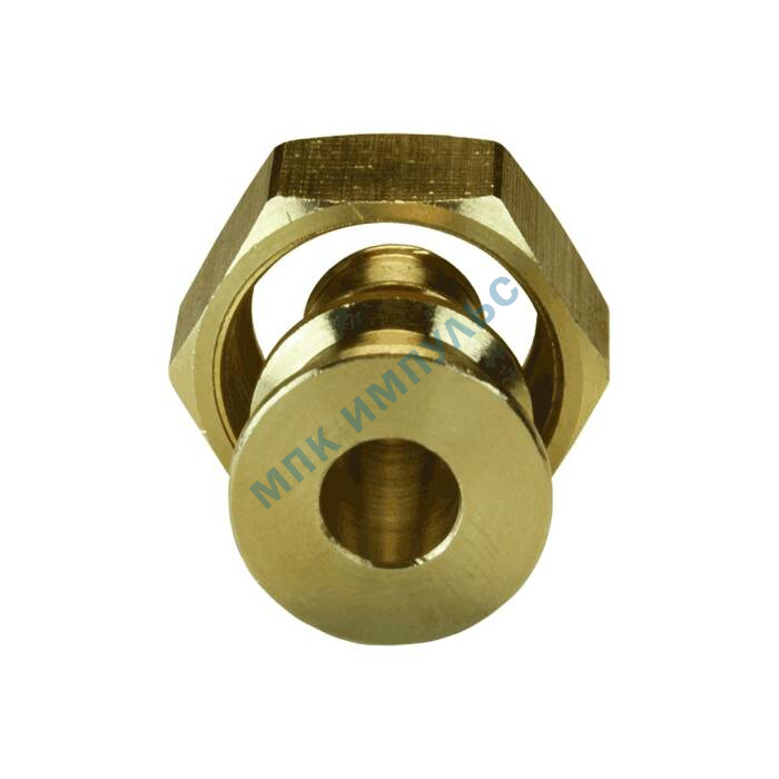 Соединитель для PE-X труб радиальный латунь Дн 20х1" под плоское уплотнение с накидной гайкой без прокладки РОС — изображение 8