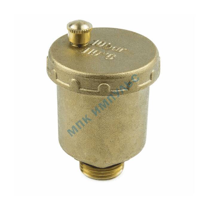 Воздухоотводчик автоматический латунь 5003 Ду 15 Ру10 G1/2" НР прямой Aquasfera 5003-01 — изображение 9
