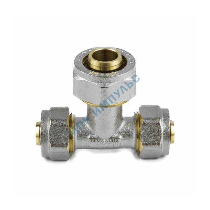 Тройник переходной МП латунь никель обжим Дн 16х20х16 ГОСТ 32415-2013 7012 Aquasfera 7012-01 . — изображение 9