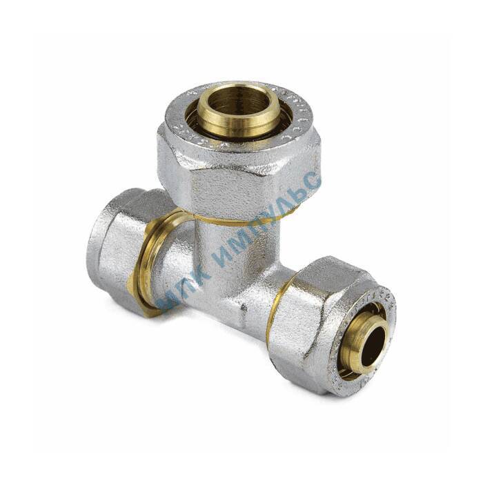 Тройник переходной МП латунь никель обжим Дн 20х20х16 ГОСТ 32415-2013 7012 Aquasfera 7012-04 . — изображение 7