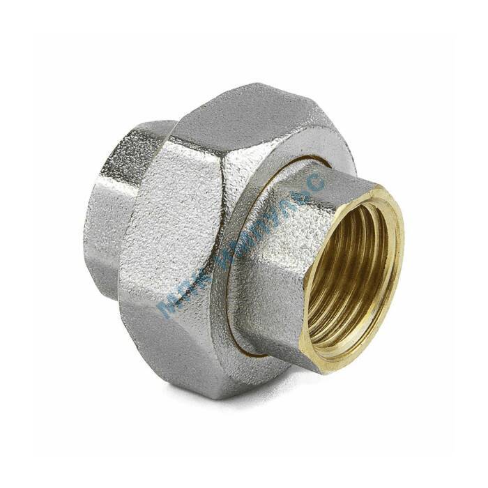 Соединитель латунь никель американка Ду 15 (1/2") прямой ВР/ВР 9012 ГОСТ 32585-2013 Aquasfera 9012-01 — изображение 7