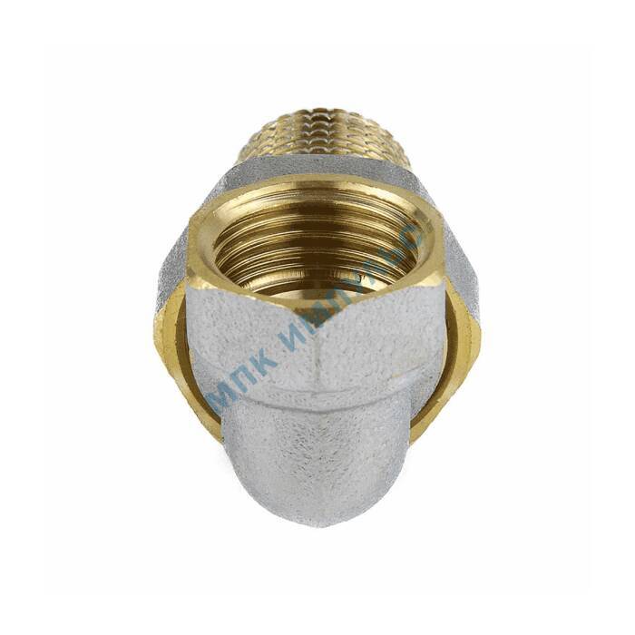 Соединитель латунь никель американка Ду 15 (1/2") угловой ВР/НР 9015 ГОСТ 32585-2013 Aquasfera 9015-01 — изображение 4