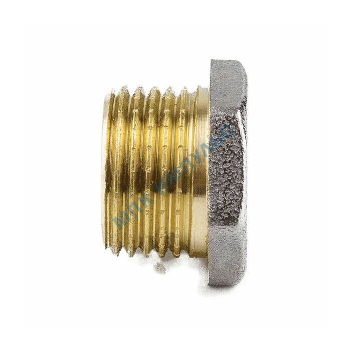 Заглушка латунь никель Ду 20 (3/4") НР 9017 ГОСТ 32585-2013 Aquasfera 9017-02 — изображение 4