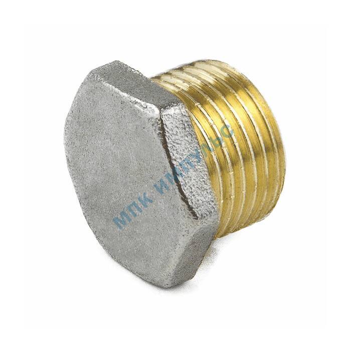 Заглушка латунь никель Ду 20 (3/4") НР 9017 ГОСТ 32585-2013 Aquasfera 9017-02 — изображение 7