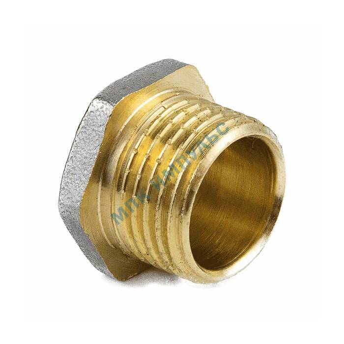 Заглушка латунь никель Ду 15 (1/2") НР 9017 ГОСТ 32585-2013 Aquasfera 9017-01 — изображение 9