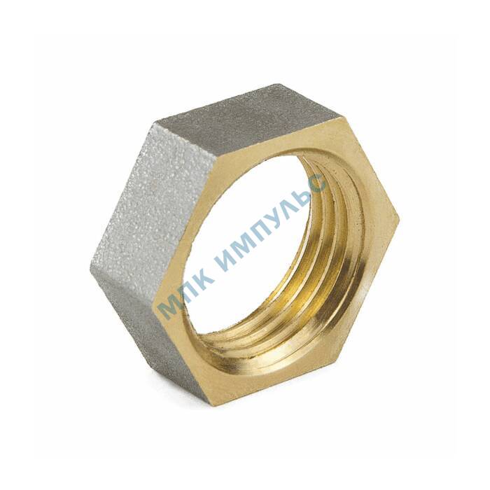 Контргайка латунь никель Ду 25 (1") ВР 9020 ГОСТ 32585-2013 Aquasfera 9020-03 — изображение 5
