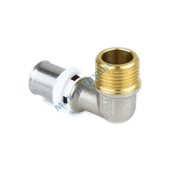 Угольник МП латунь никель пресс Дн 20х3/4"х90гр НР ГОСТ 32415-2013 8006 Aquasfera 8006-04 — изображение 3