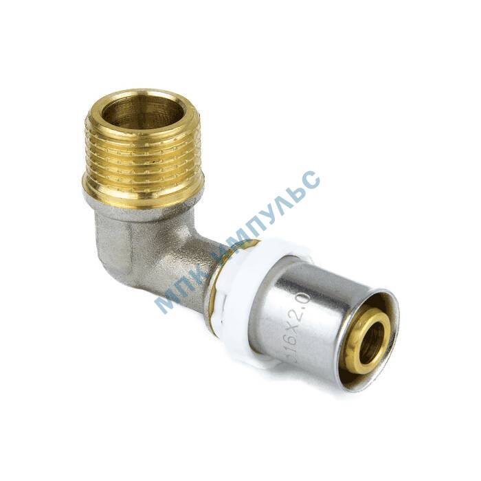 Угольник МП латунь никель пресс Дн 20х3/4"х90гр НР ГОСТ 32415-2013 8006 Aquasfera 8006-04 . — изображение 7