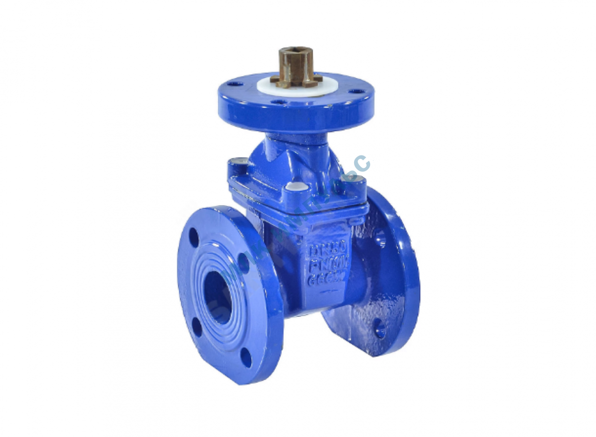 Задвижка чугун 30ч939р аналог МЗВ обрезиненный клин EPDM Ду 350 Ру10/16 фл под электропривод присоединение «Б» RMCX — изображение 2