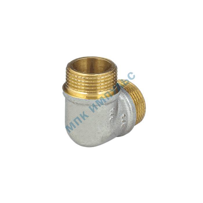 Угольник латунь никель реборда Ду 25 (1") НР/НР 9005 ГОСТ 32585-2013 Aquasfera 9005-03 — изображение 5