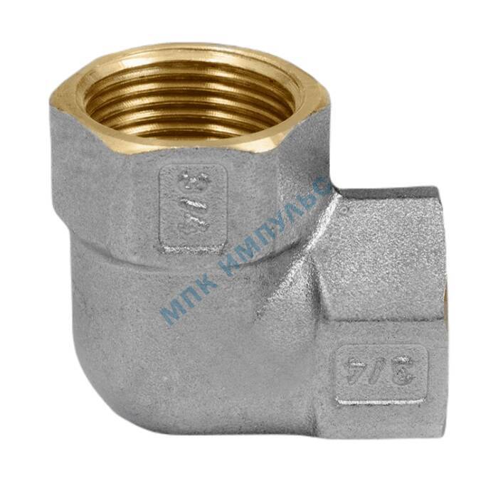 Угольник латунь никель Ду 15 (1/2") ВР/ВР 9001 ГОСТ 32585-2013 Aquasfera 9001-01 — изображение 6