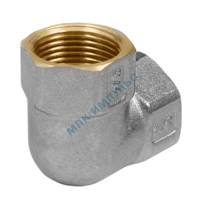 Угольник латунь никель Ду 15 (1/2") ВР/ВР 9001 ГОСТ 32585-2013 Aquasfera 9001-01 — изображение 7