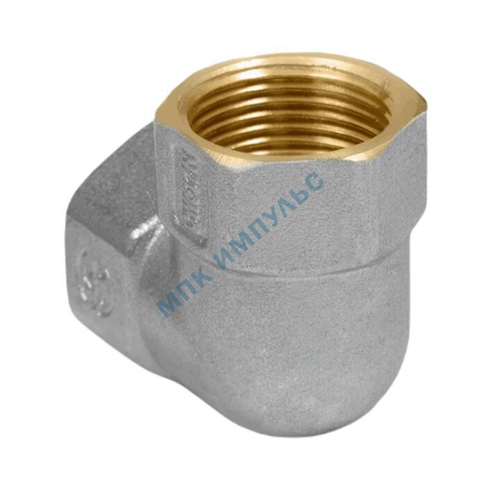 Угольник латунь никель Ду 15 (1/2") ВР/ВР 9001 ГОСТ 32585-2013 Aquasfera 9001-01 — изображение 9