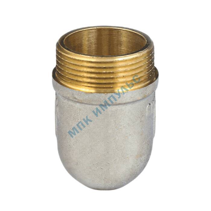 Угольник латунь никель реборда Ду 40 (1 1/2") ВР/НР 9006 ГОСТ 32585-2013 Aquasfera 9006-05 — изображение 4