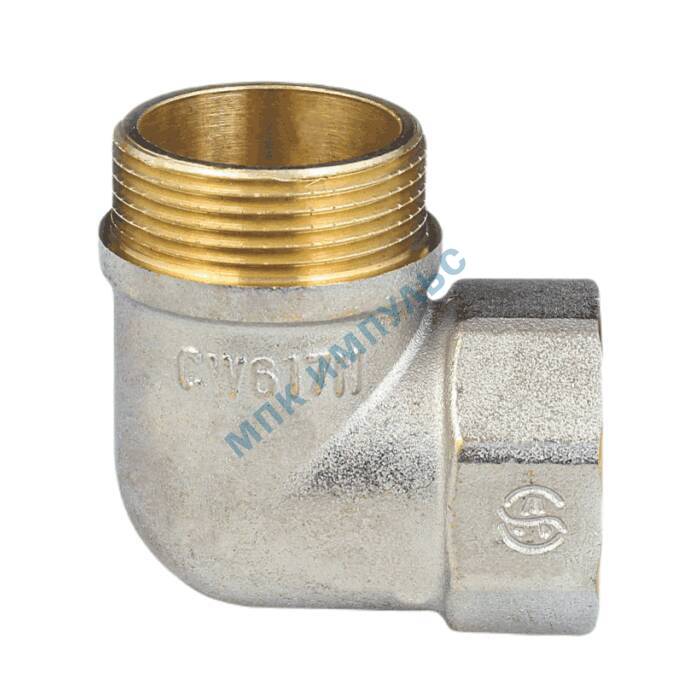 Угольник латунь никель реборда Ду 50 (2") ВР/НР 9006 ГОСТ 32585-2013 Aquasfera 9006-06 — изображение 8