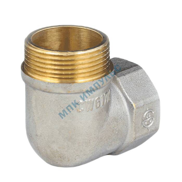 Угольник латунь никель реборда Ду 50 (2") ВР/НР 9006 ГОСТ 32585-2013 Aquasfera 9006-06 — изображение 9