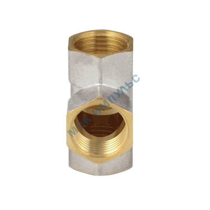 Крест латунь никель Ду 20 (3/4") ВР/ВР 9011 ГОСТ 32585-2013 Aquasfera 9011-02 — изображение 6