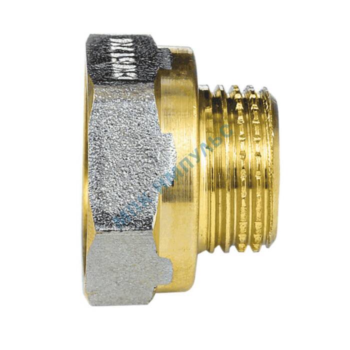 Переход латунь никель реборда Ду 32х15 (1 1/4"х1/2") ВР/НР 9021 ГОСТ 32585-2013 Aquasfera 9021-04 — изображение 8