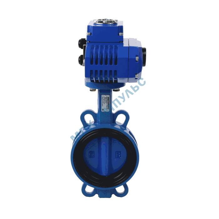 Затвор дисковый поворотный чугун 2010HA Ду 150 Ру16 межфл с электроприводом Q-170 380В диск чугун манжета EPDM Benarmo — изображение 2