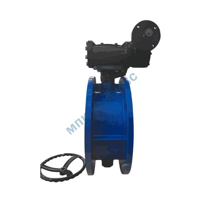 Затвор дисковый поворотный чугун 2110RA Ду 1000 Ру10/16 фл с редуктором под электропривод диск чугун манжета EPDM Benarmo — изображение 4