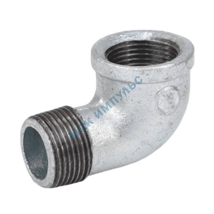 Угольник проходной чугун оц Ду 25 (1") ВР/НР Fittex PLUS — изображение 2