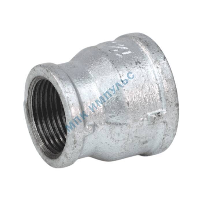 Муфта переходная чугун оц Ду 25х20 (1"х3/4") ВР Fittex PLUS — изображение 2