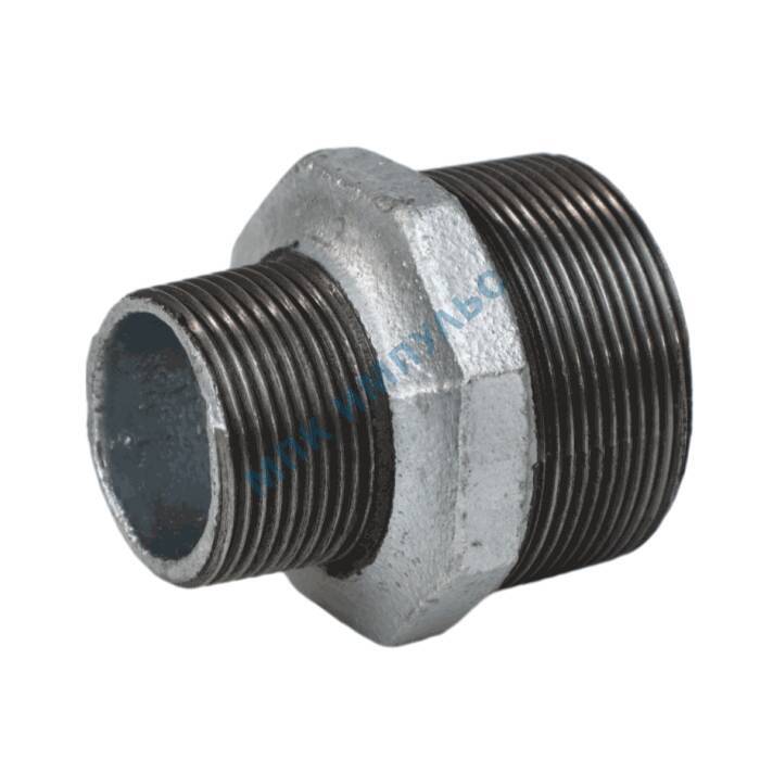 Ниппель переходной чугун оц Ду 32х20 (1 1/4"х3/4") НР Fittex PLUS — изображение 2