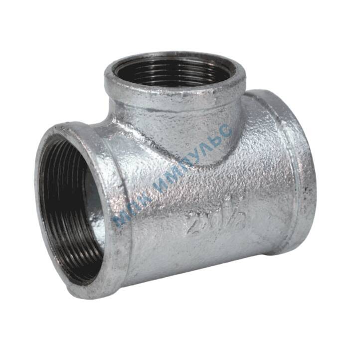 Тройник переходной чугун оц Ду 40х32 (1 1/2"х1 1/4") ВР/ВР Fittex PLUS — изображение 2