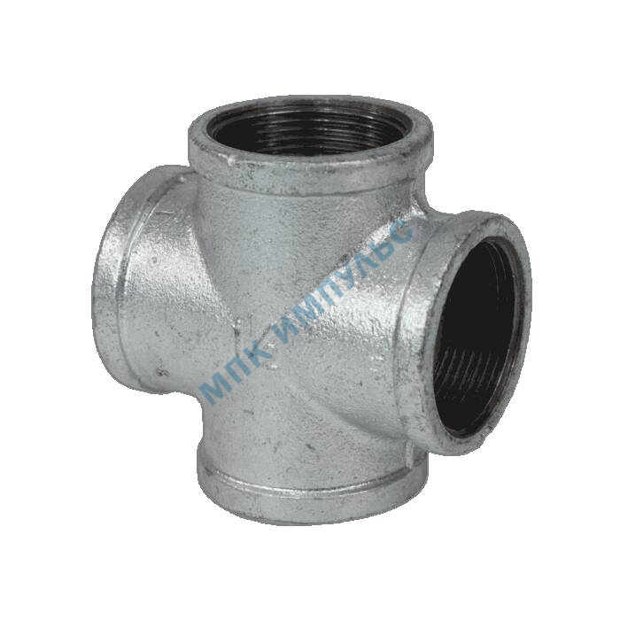 Крест прямой чугун Ду 40 (1 1/2") ВР/ВР Fittex PLUS — изображение 2