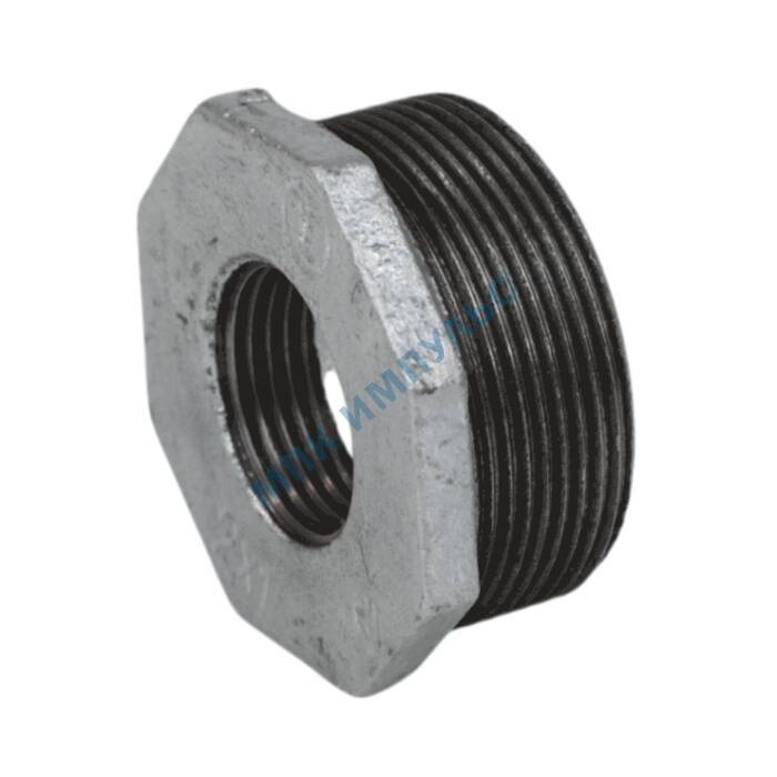 Футорка чугун оц Ду 40х32 (1 1/2"х1 1/4") НР/ВР Fittex PLUS — изображение 2