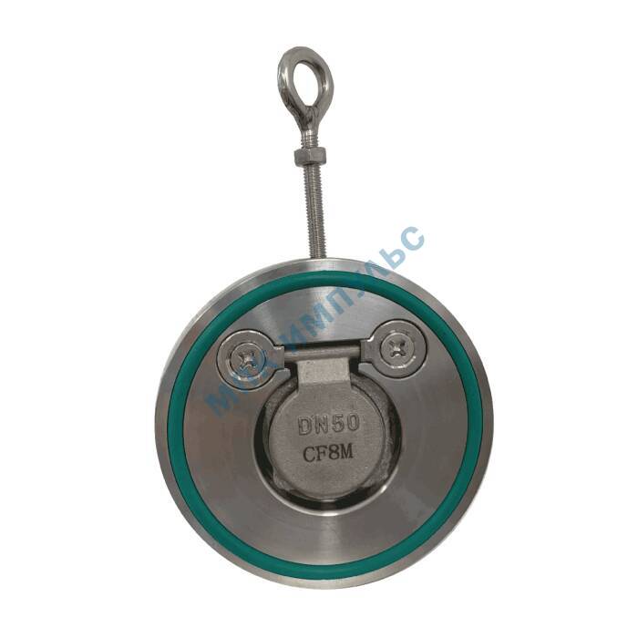 Клапан обратный нерж SS316 1/створ 3060 Ду 400 Ру16 Тмакс=170 оС межфл диск нерж Benarmo — изображение 3