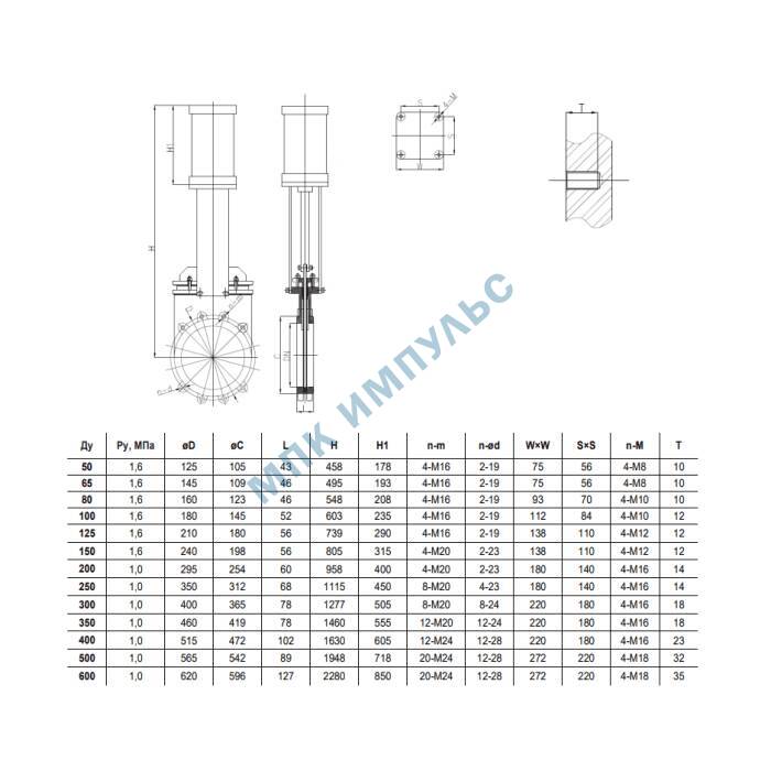 Задвижки шиберные Benarmo купить недорого