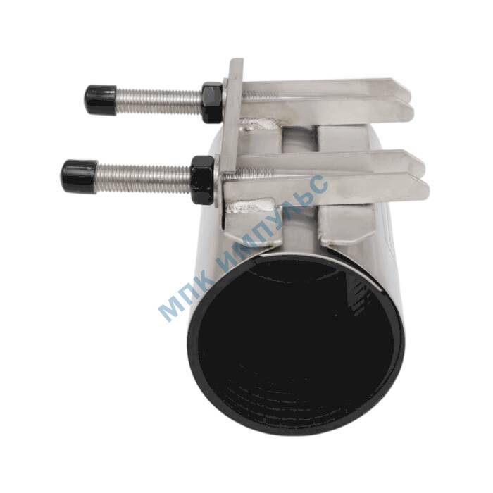 Хомут ремонтный односторонний с нержавеющим замком сталь нерж Ду 100 Дн 108-118 L=200мм Benarmo 7061 . — изображение 4