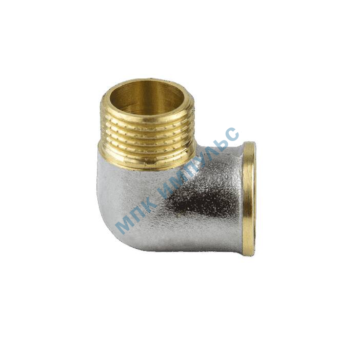 Угольник латунь никель Ду 15 (1/2") ВР/НР 9002 ГОСТ 32585-2013 Aquasfera 9002-01 — изображение 7