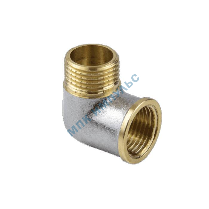Угольник латунь никель Ду 15 (1/2") ВР/НР 9002 ГОСТ 32585-2013 Aquasfera 9002-01 — изображение 8