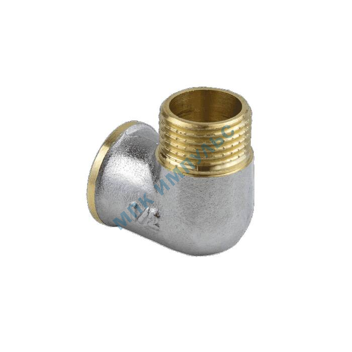 Угольник латунь никель Ду 15 (1/2") ВР/НР 9002 ГОСТ 32585-2013 Aquasfera 9002-01 — изображение 4