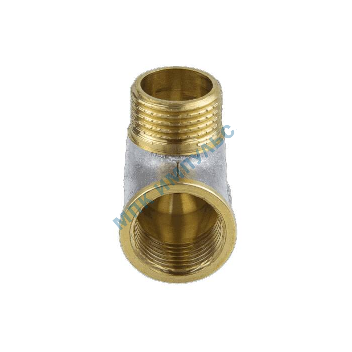 Угольник латунь никель Ду 15 (1/2") ВР/НР 9002 ГОСТ 32585-2013 Aquasfera 9002-01 — изображение 9