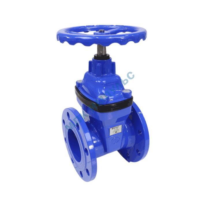 Задвижка чугун 30ч39р 1010W аналог МЗВ обрезиненный клин EPDM с гайкой и направляющими клина Ду 400 Ру10/16 фл Benarmo — изображение 2