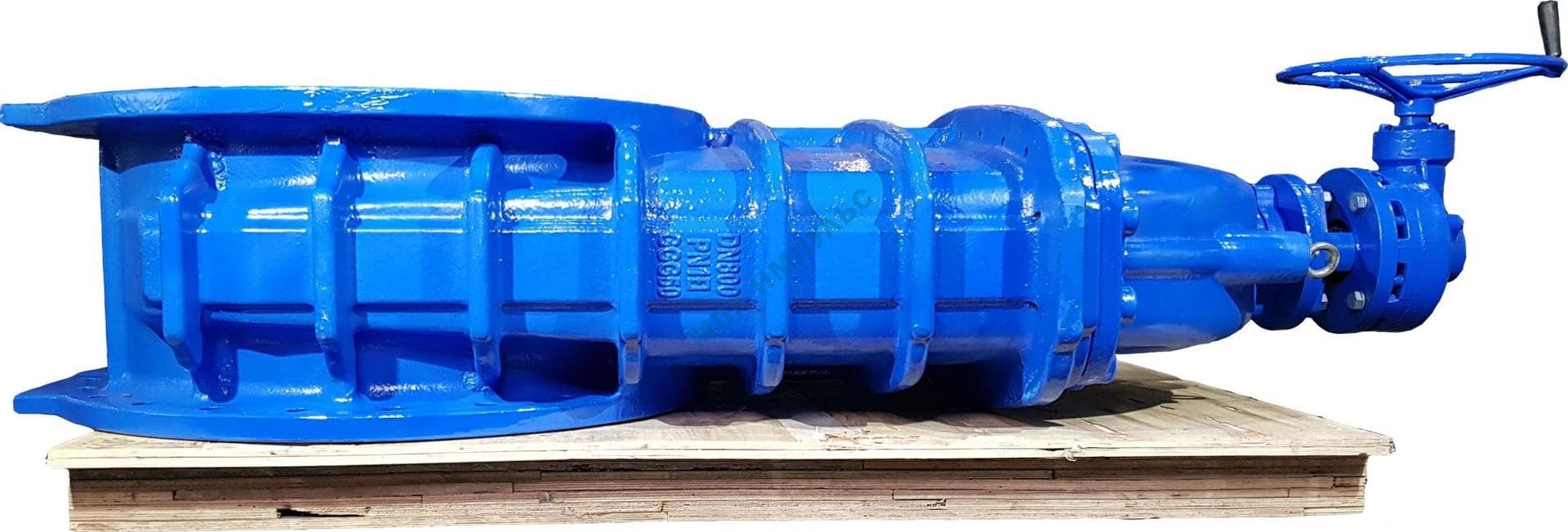 Задвижка чугун 30ч539р аналог МЗВ обрезиненный клин EPDM Ду 1000 Ру10/16 Тмакс=80C фл с редуктором RMCX — изображение 3