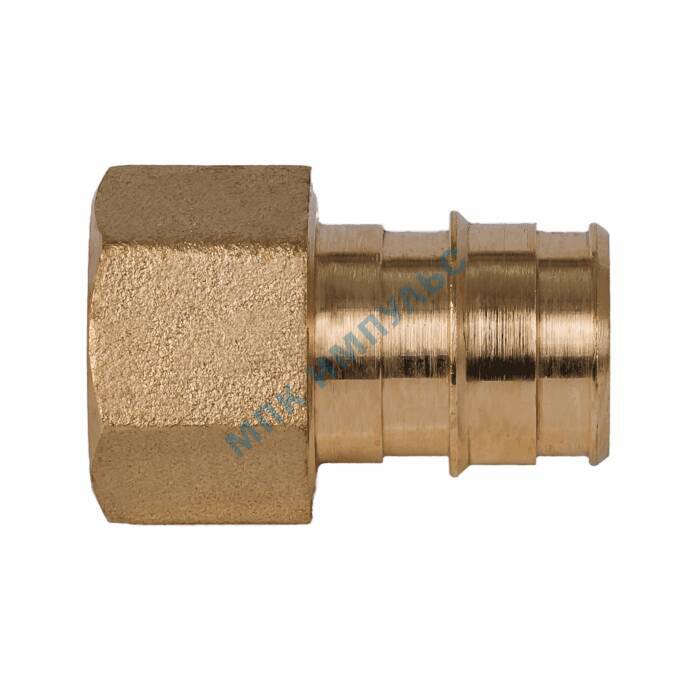 Муфта для PE-X труб радиальная латунь Дн 20х3/4" ВР РОС — изображение 6