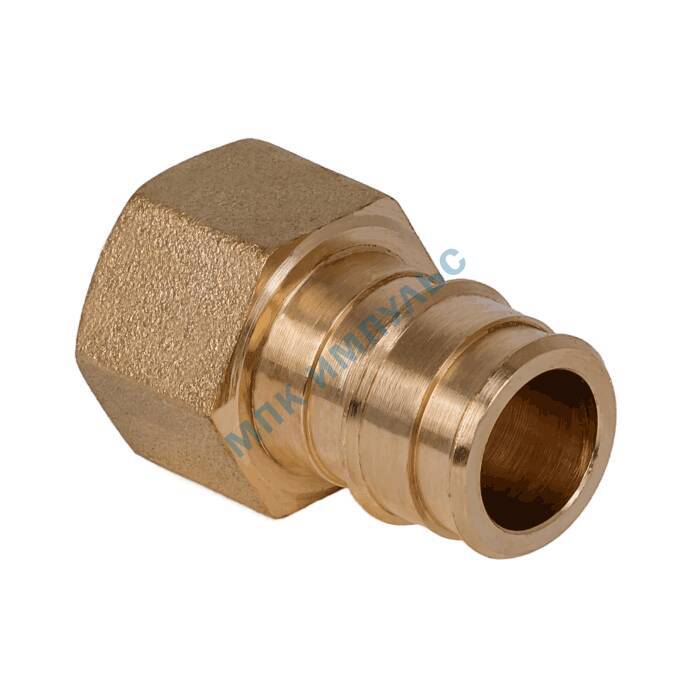 Муфта для PE-X труб радиальная латунь Дн 16х3/4" ВР РОС — изображение 7