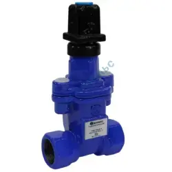 Задвижка чугун 1030W ответвительная обрезиненный клин Ду 20 Ру16 Тмакс=80C ВР под Т-ключ Benarmo