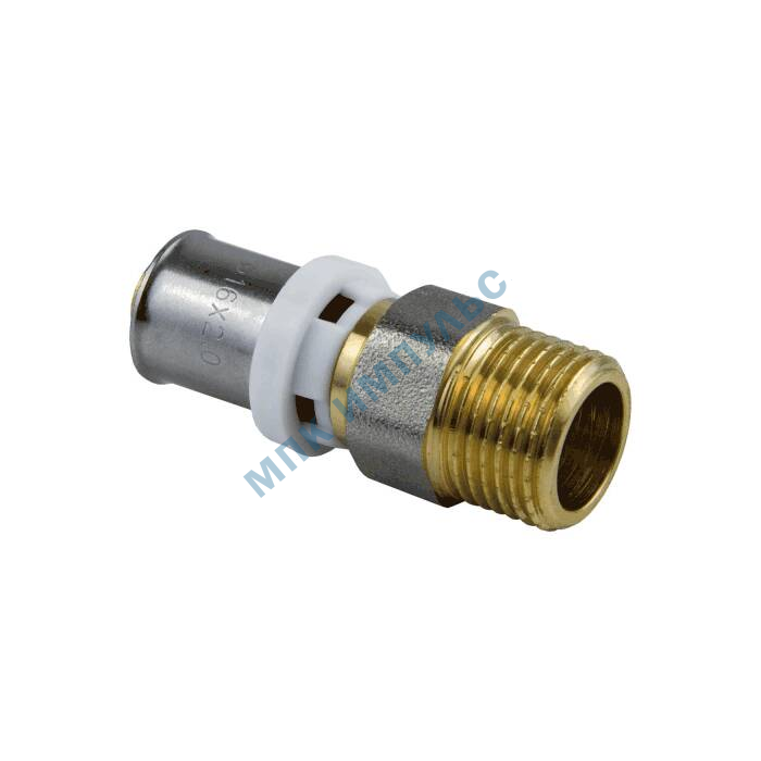 Муфта МП латунь никель пресс Дн 26х1" НР ГОСТ 32415-2013 8001 Aquasfera 8001-06 . — изображение 3