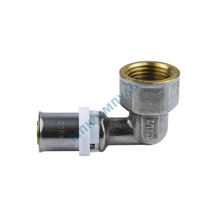 Угольник МП латунь никель пресс Дн 20х3/4"х90гр ВР ГОСТ 32415-2013 8007 Aquasfera 8007-04 . — изображение 9