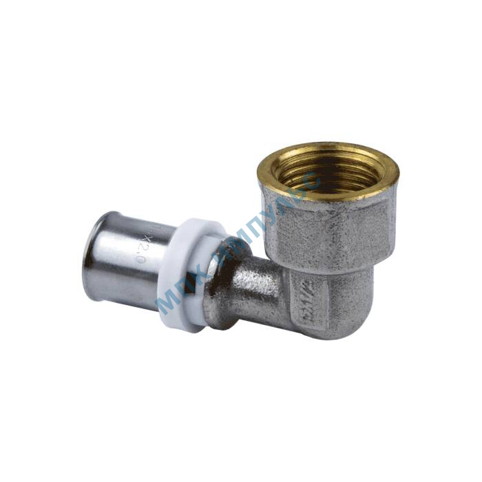 Угольник МП латунь никель пресс Дн 20х3/4"х90гр ВР ГОСТ 32415-2013 8007 Aquasfera 8007-04 . — изображение 3