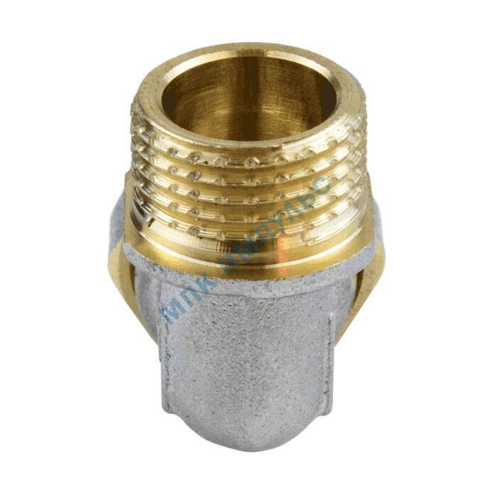 Угольник МП латунь никель обжим Дн 20х3/4"х90гр НР ГОСТ 32415-2013 7006 Aquasfera 7006-04 . — изображение 5