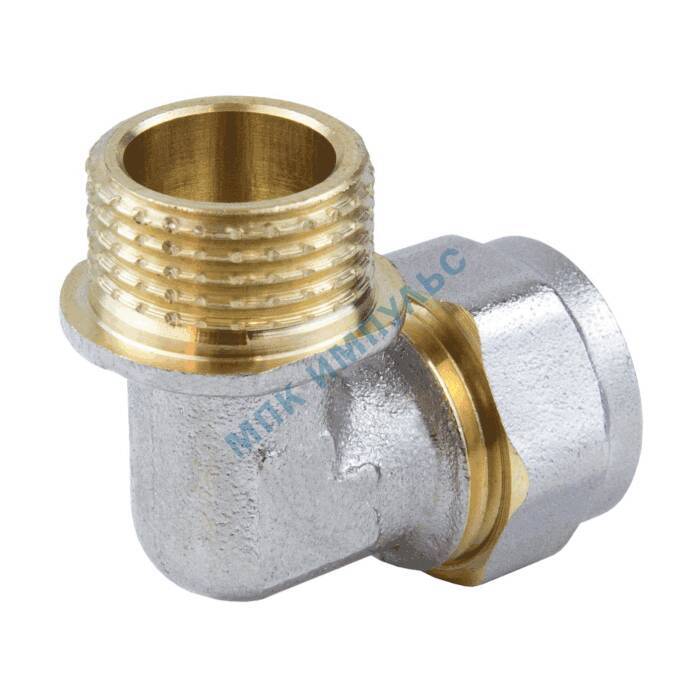 Угольник МП латунь никель обжим Дн 20х3/4"х90гр НР ГОСТ 32415-2013 7006 Aquasfera 7006-04 . — изображение 6